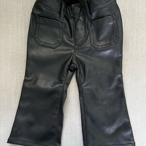 Baby Gap Girls Black Faux Leather Pants